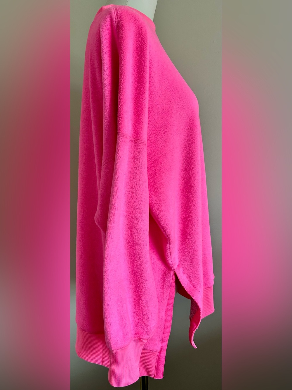 Aerie Hot Pink Brushed Fleece Sweatshirt